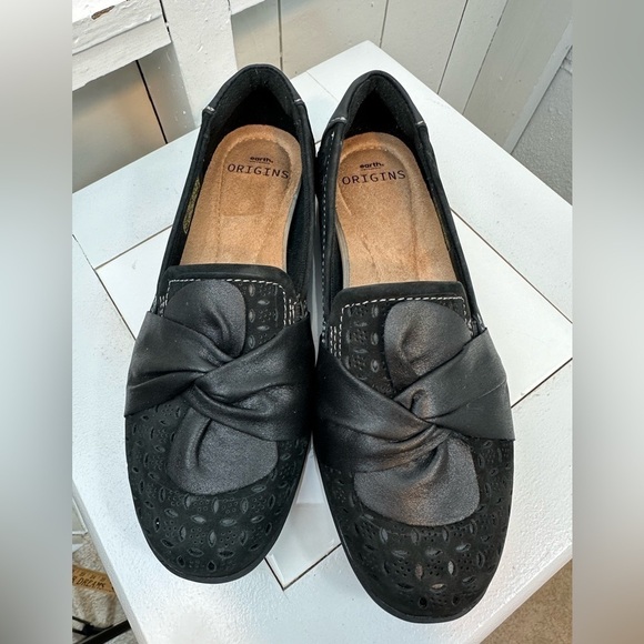 Earth Origins Finley Black Slip Ons Lightweight Loafer Comfort Flats Women’s 6.5 - Picture 4 of 12